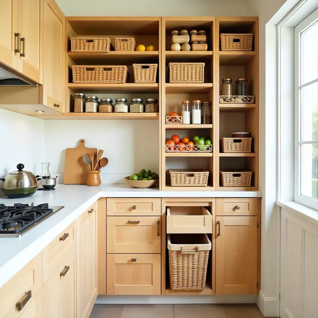 Georganiseerde keukenopslag